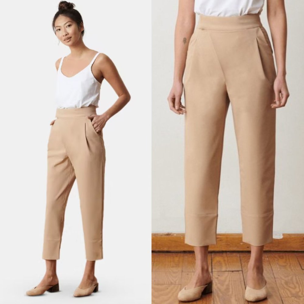 Aday Portfolio Tailored Pants in Latte Size Small
